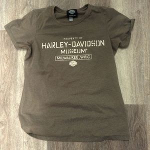 Women's Khaki Green Harley Davidson T-shirt